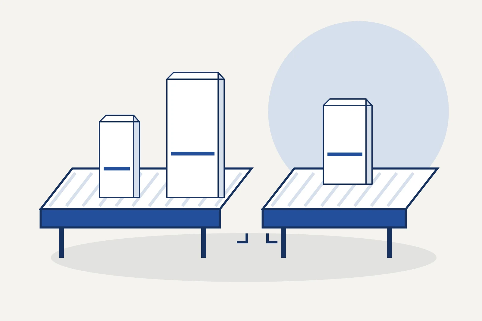 Concept illustration of carton pack formats and a line interface, not a SIG machine